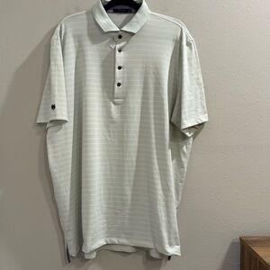 Greyson Men’s XL Mint Green Striped Polo Golf Shirt Casual Athletic Performance